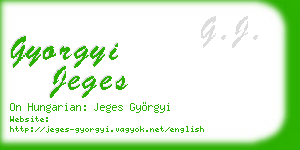 gyorgyi jeges business card